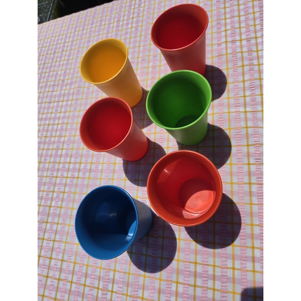 Lot‎ Of 6 New -Vintage Kids Tupperware Kids Cups
